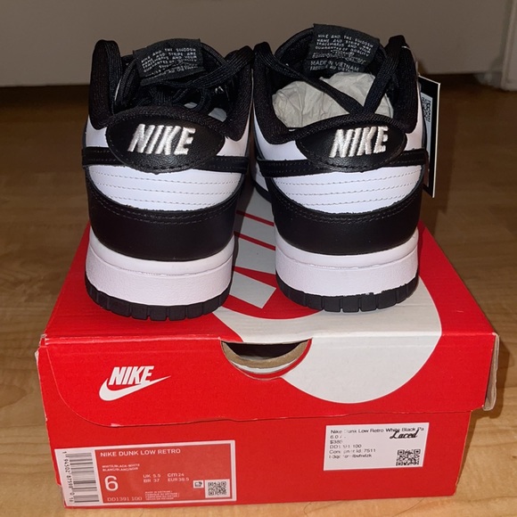 Nike Dunk Low Retro white and black Pandas Size 6 - Picture 4 of 9